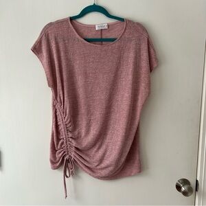 Kaileigh Ruched Pink Top